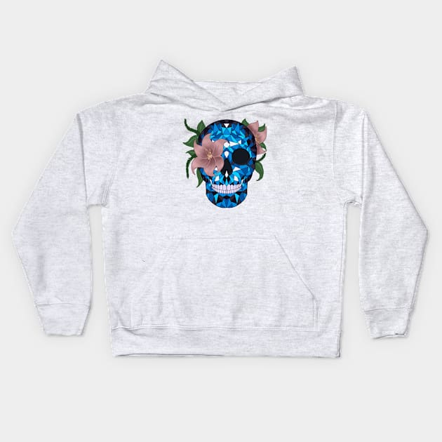 Skull and Flower Kids Hoodie by Velvet